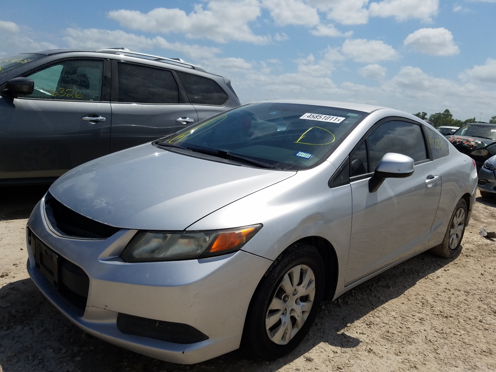 Photo 2 from auction – 2012 HONDA CIVIC LX with VIN 2HGFG3A57CH501552