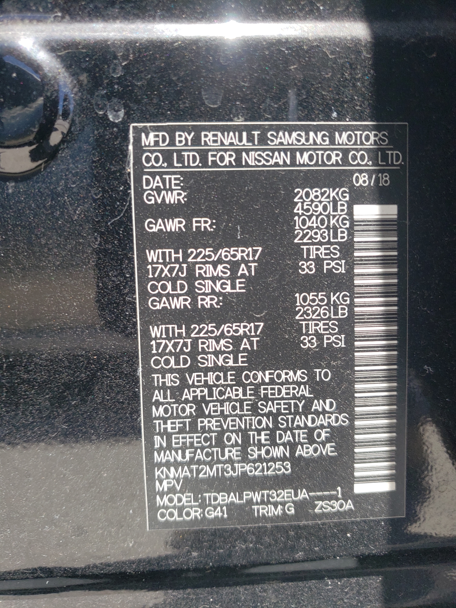 Zdjęcie 10 z aukcji – 2018 NISSAN ROGUE S z VIN KNMAT2MT3JP621253