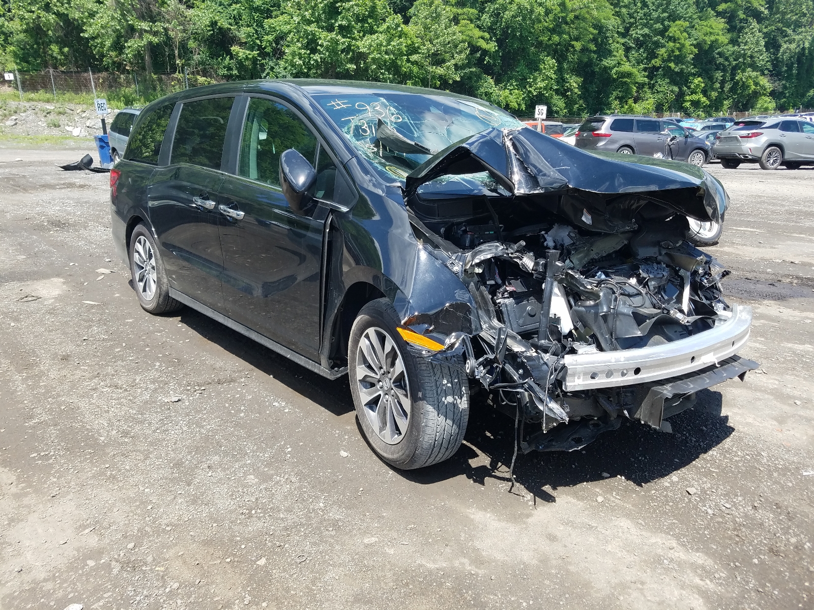 Photo 1 from auction – 2022 HONDA ODYSSEY EX with VIN 5FNRL6H79NB007332