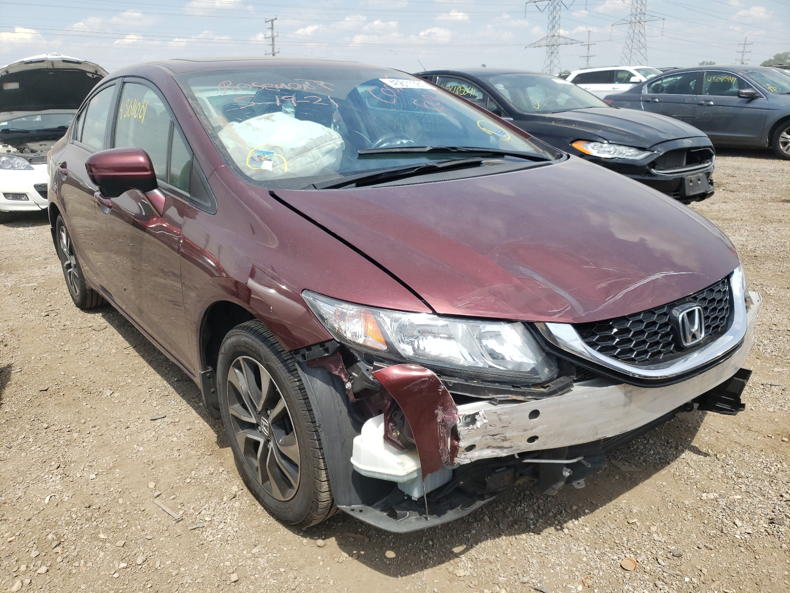 Photo 1 from auction – 2015 HONDA CIVIC EX with VIN 19XFB2F8XFE109269