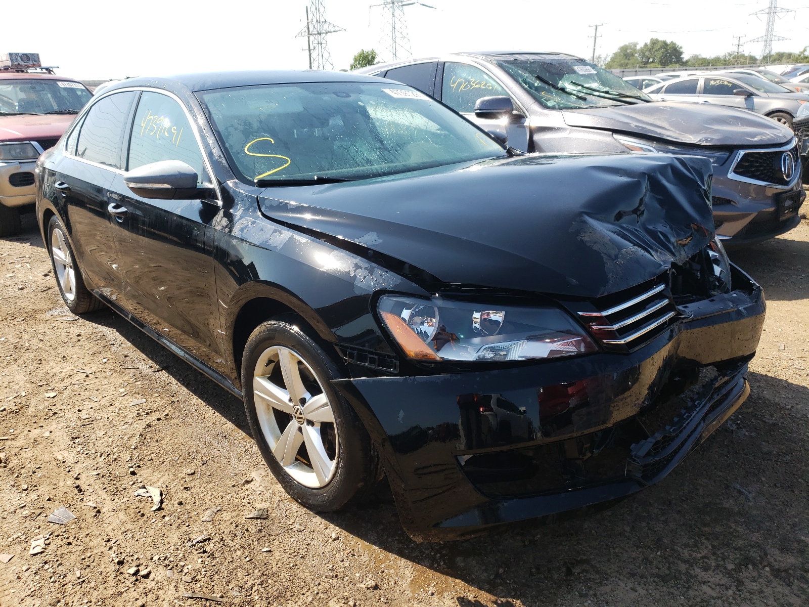 VOLKSWAGEN PASSAT SE 2012 with VIN 1VWBP7A35CC105848 - Photo from auction