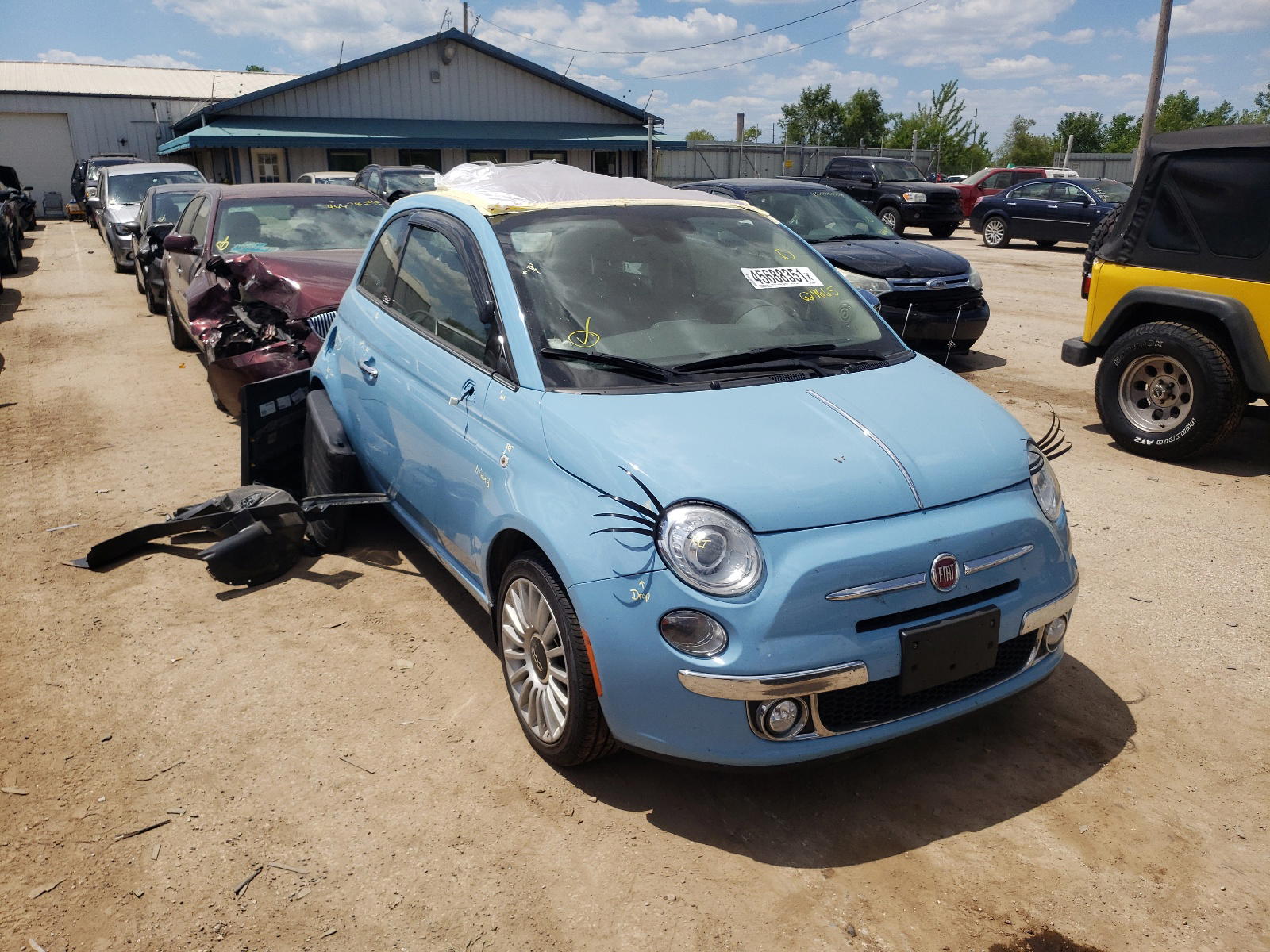 FIAT 500 LOUNGE 2017 with VIN 3C3CFFER5HT629665 - Photo from auction