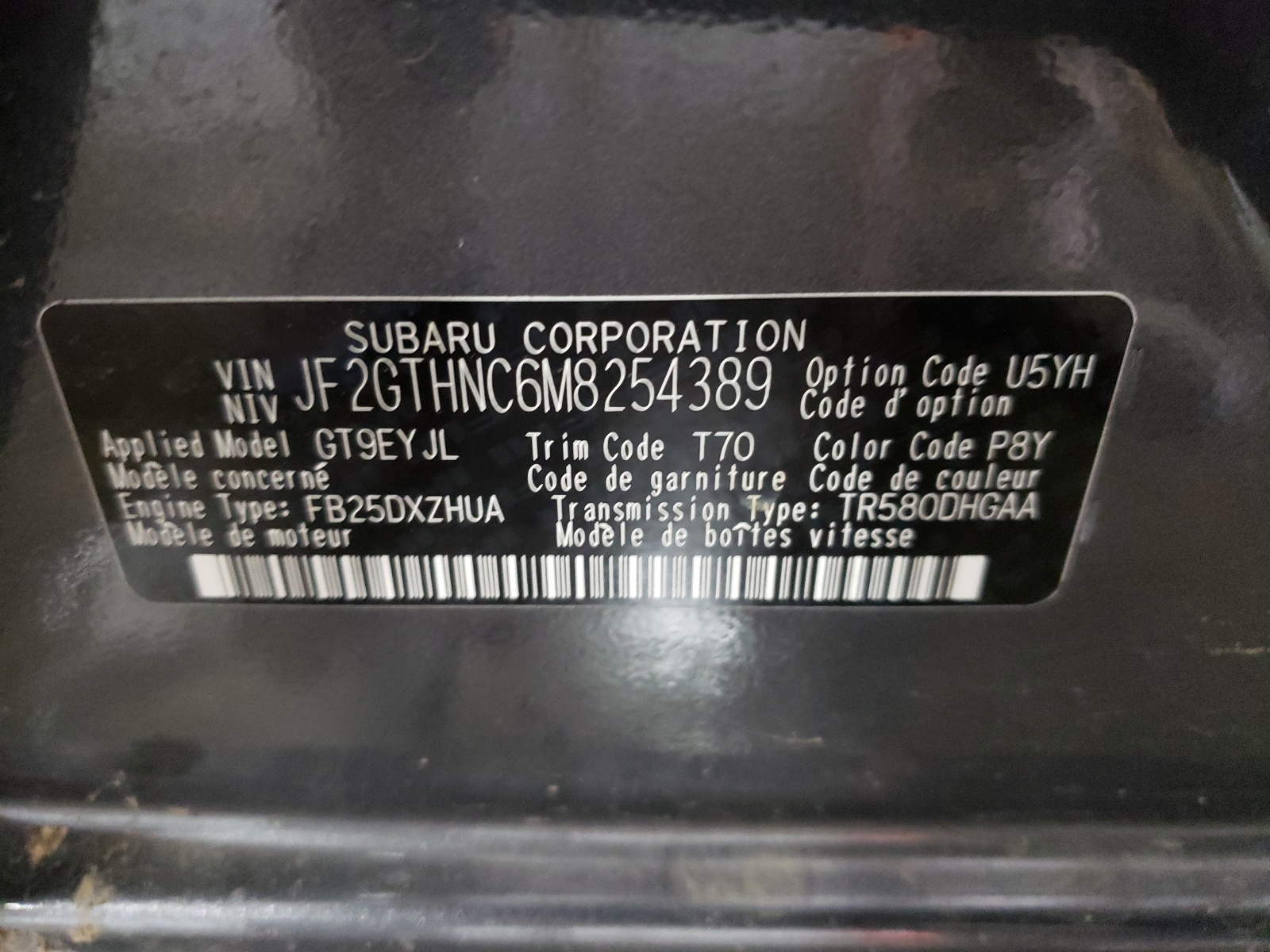 Zdjęcie 10 z aukcji – 2021 SUBARU CROSSTREK z VIN JF2GTHNC6M8254389