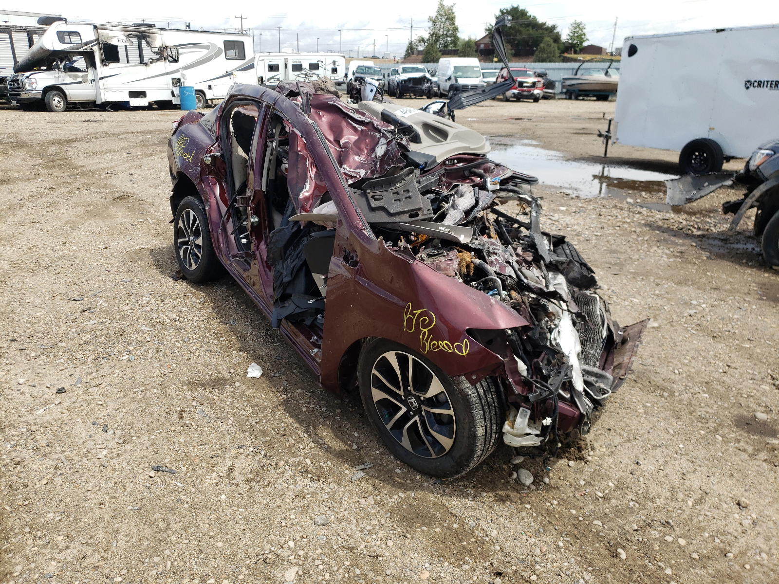 HONDA CIVIC EX 2014 with VIN 19XFB2F83EE215934 - Photo from auction