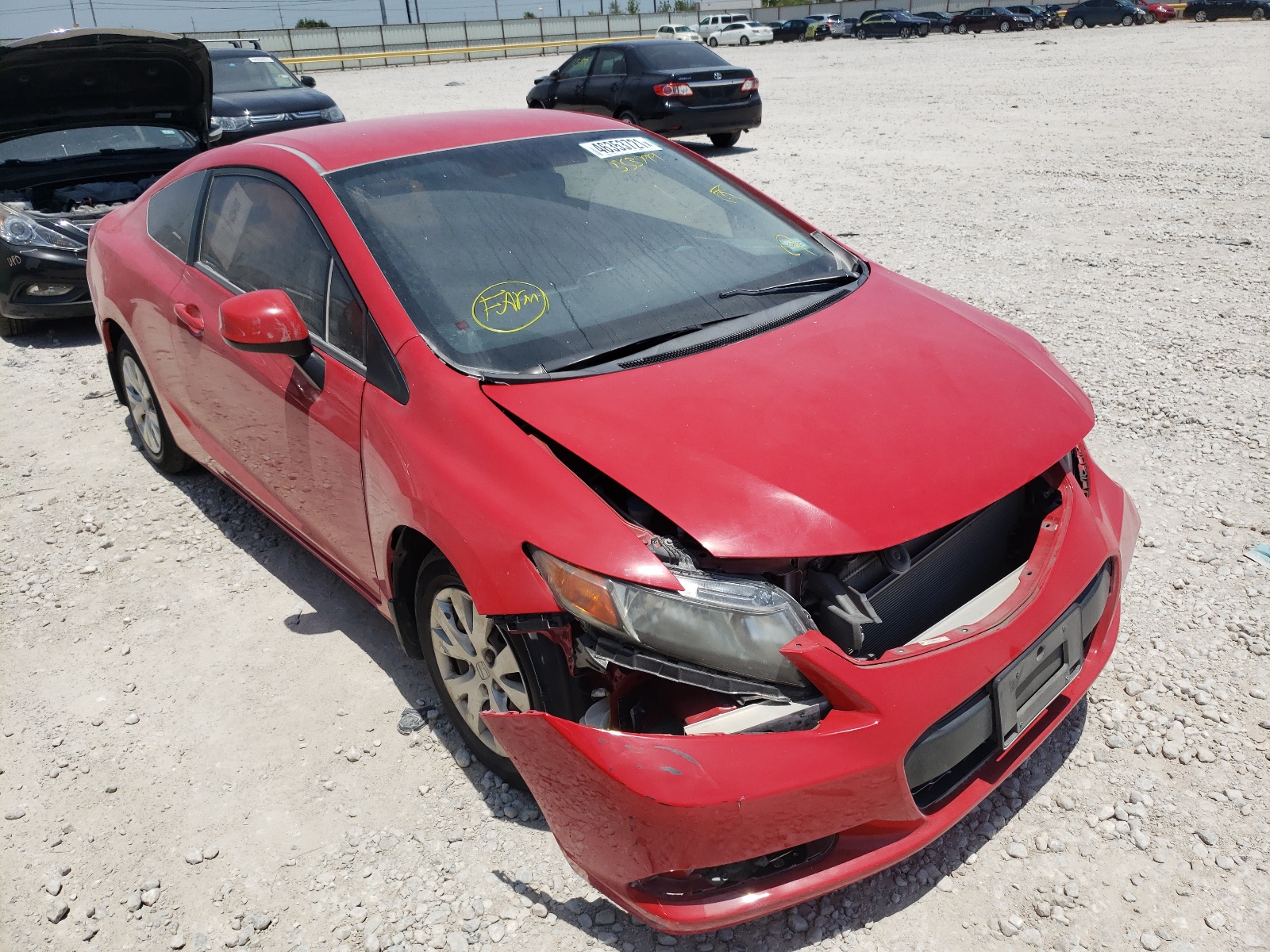 HONDA CIVIC LX 2012 with VIN 2HGFG3B56CH553799 - Photo from auction