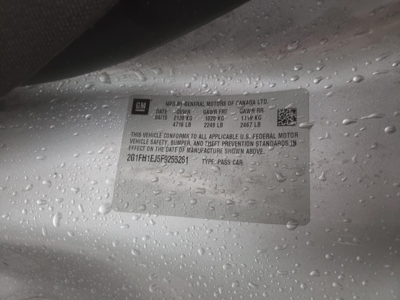Photo 10 from auction – 2015 CHEVROLET CAMARO SS with VIN 2G1FH1EJ5F9255261