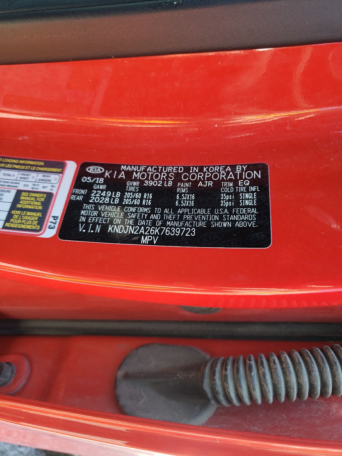 Photo 10 from auction – 2019 KIA SOUL with VIN KNDJN2A26K7639723