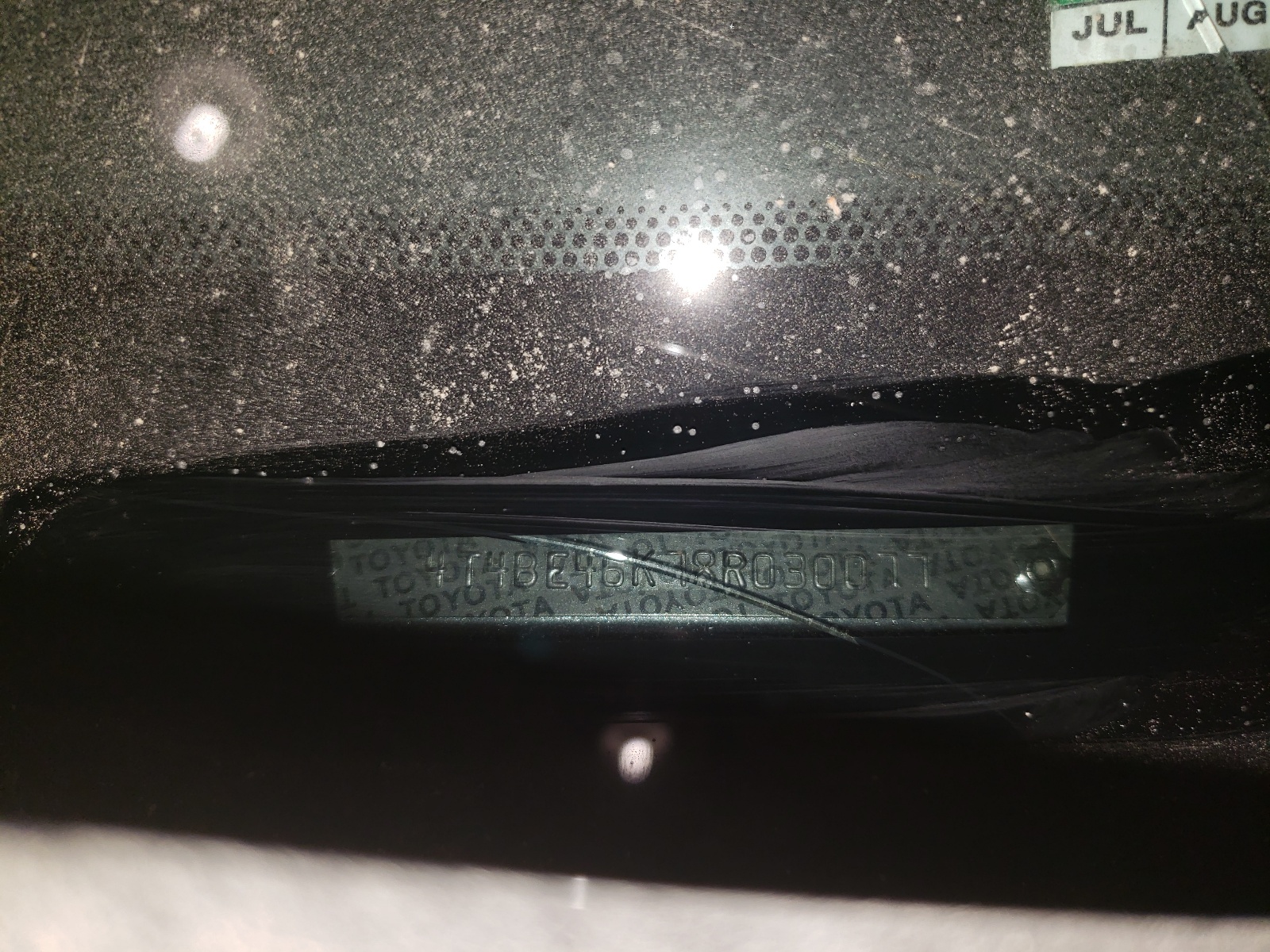 Photo 10 from auction – 2008 TOYOTA CAMRY CE with VIN 4T4BE46K78R030077
