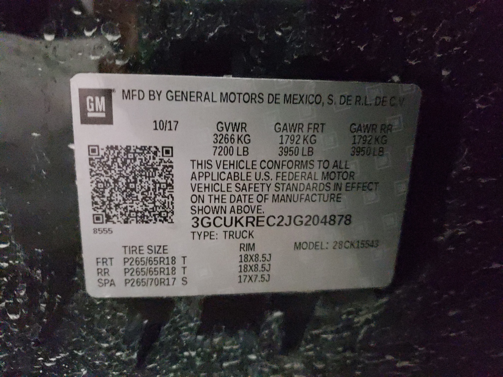 Zdjęcie 10 z aukcji – 2018 CHEVROLET SILVERADO z VIN 3GCUKREC2JG204878