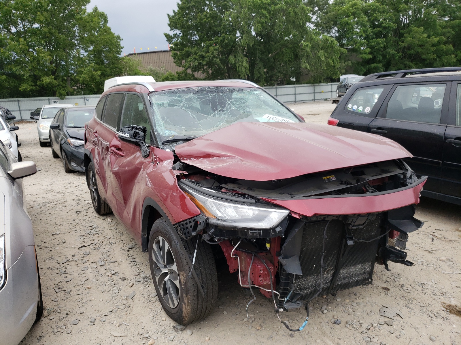 TOYOTA HIGHLANDER 2020 with VIN 5TDGZRBH4LS008454 - Photo from auction