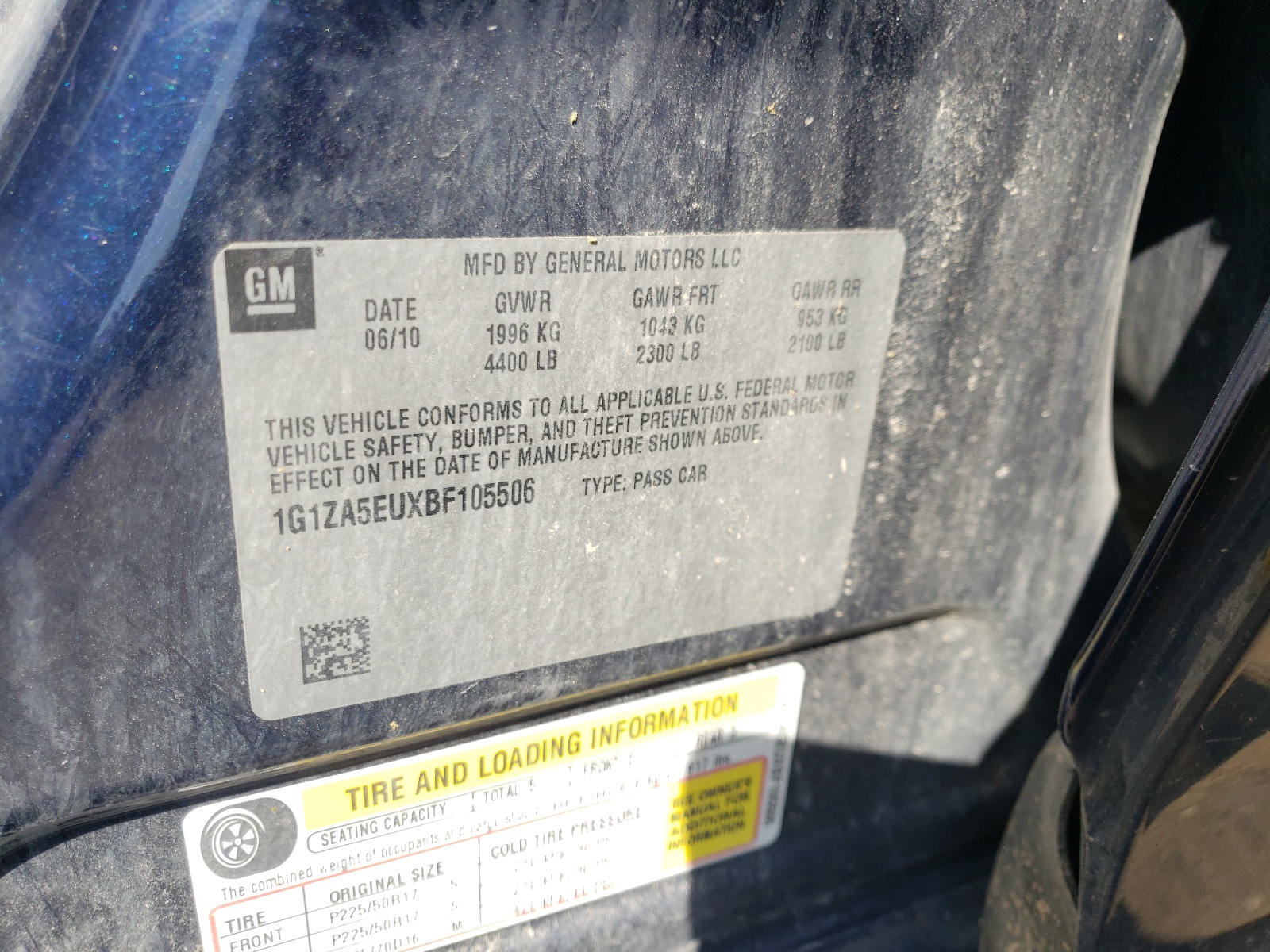 Photo 10 from auction – 2011 CHEVROLET MALIBU LS with VIN 1G1ZA5EUXBF105506
