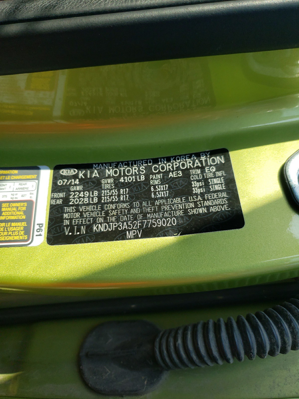 Снимка 10 от търг – 2015 KIA SOUL + с VIN KNDJP3A52F7759020