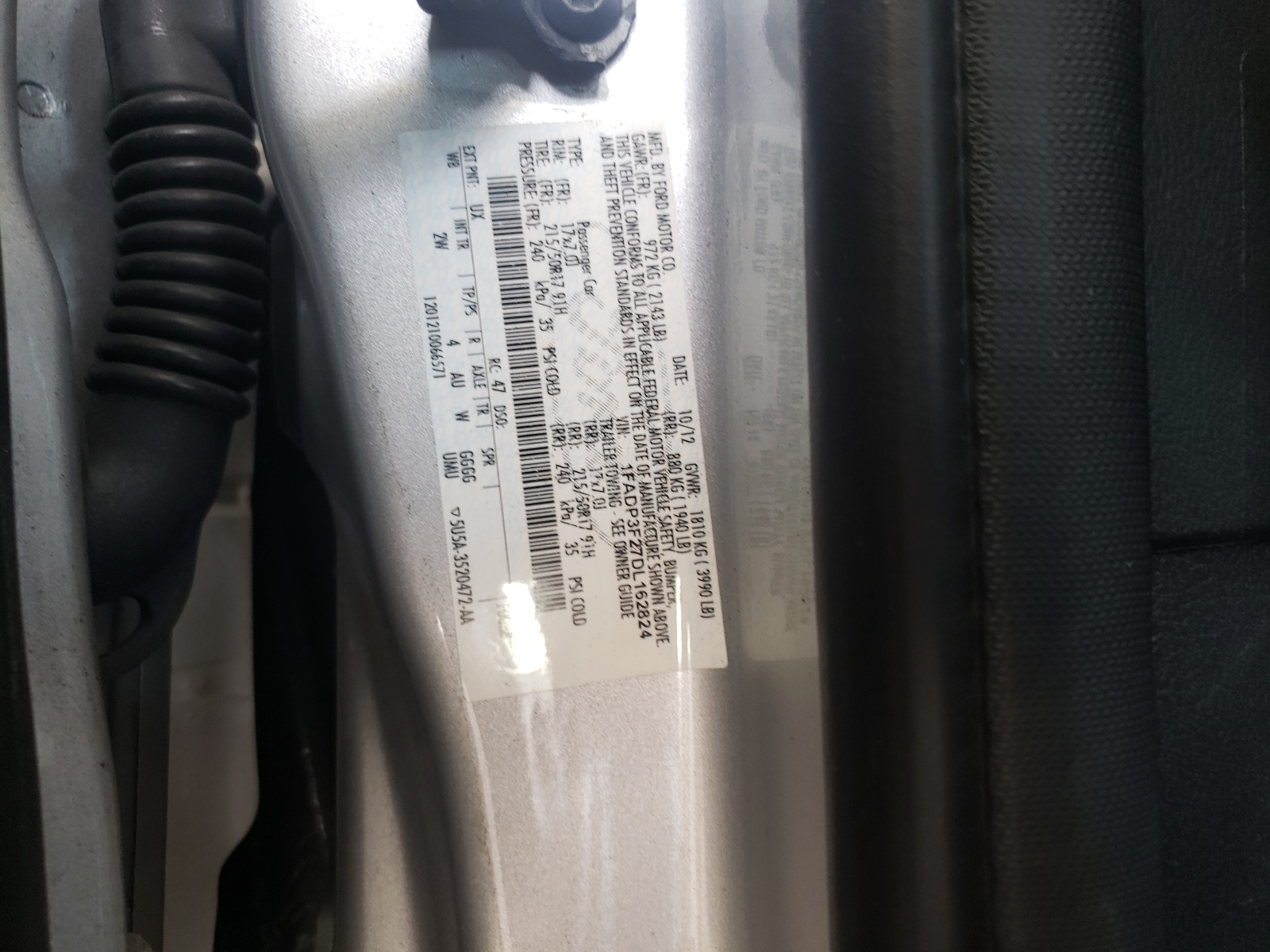 صورة رقم 10 من المزاد - 2013 FORD FOCUS SE مع VIN 1FADP3F27DL162824