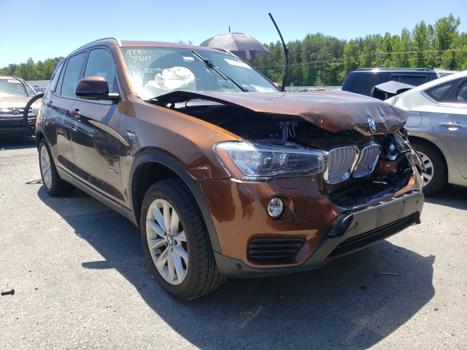 BMW X3 XDRIVE2 2017 with VIN 5UXWX9C57H0D95597 - Photo from auction