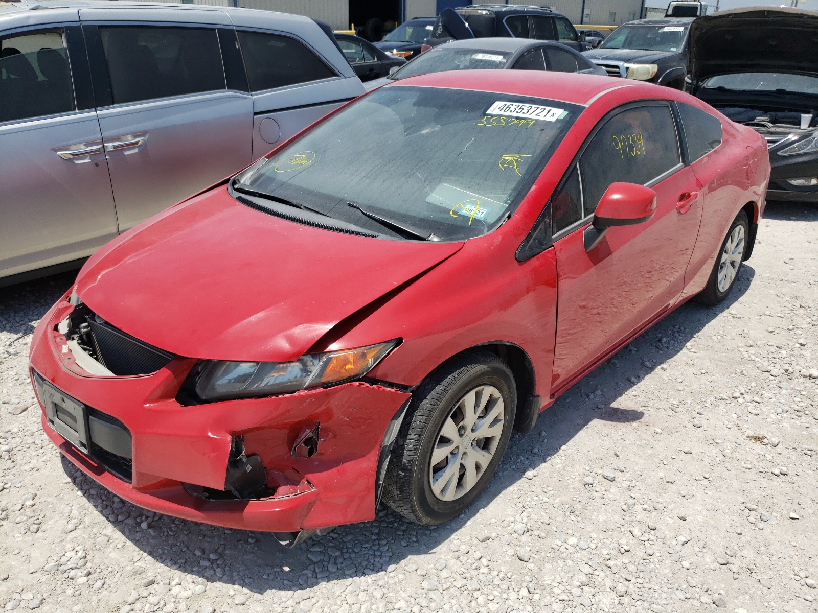 Photo 2 from auction – 2012 HONDA CIVIC LX with VIN 2HGFG3B56CH553799