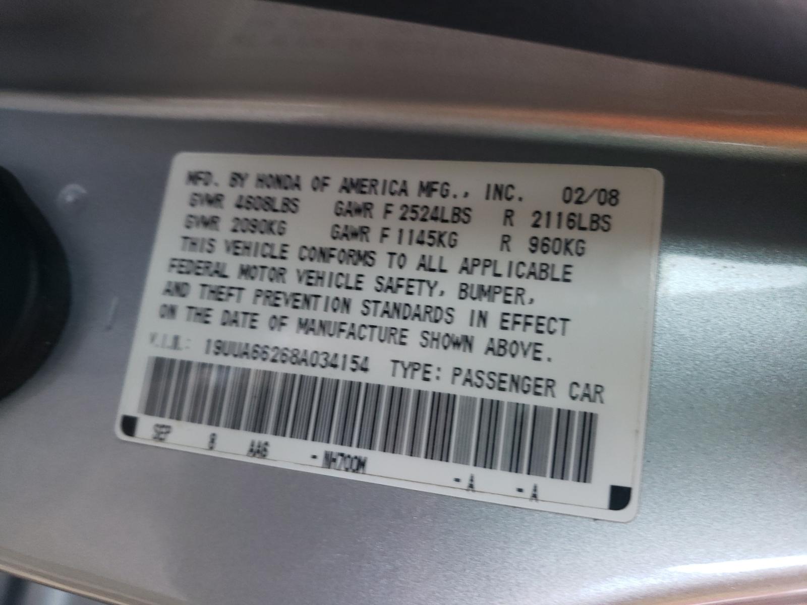 Photo 10 from auction – 2008 ACURA TL with VIN 19UUA66268A034154