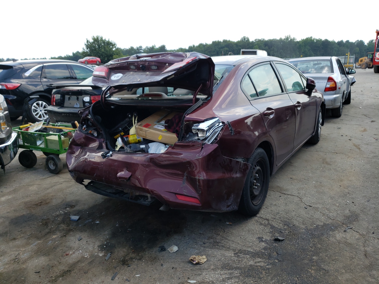 Photo 4 from auction – 2013 HONDA CIVIC LX with VIN 19XFB2F50DE042958