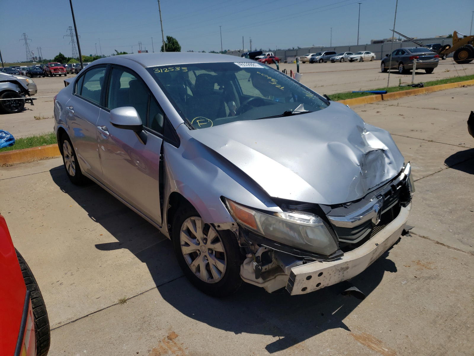 HONDA CIVIC LX 2012 with VIN 19XFB2F56CE312533 - Photo from auction