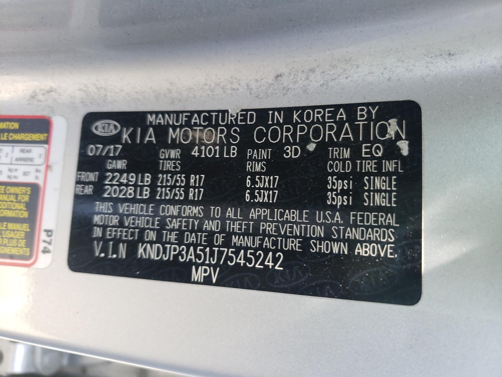 Photo 10 from auction – 2018 KIA SOUL + with VIN KNDJP3A51J7545242