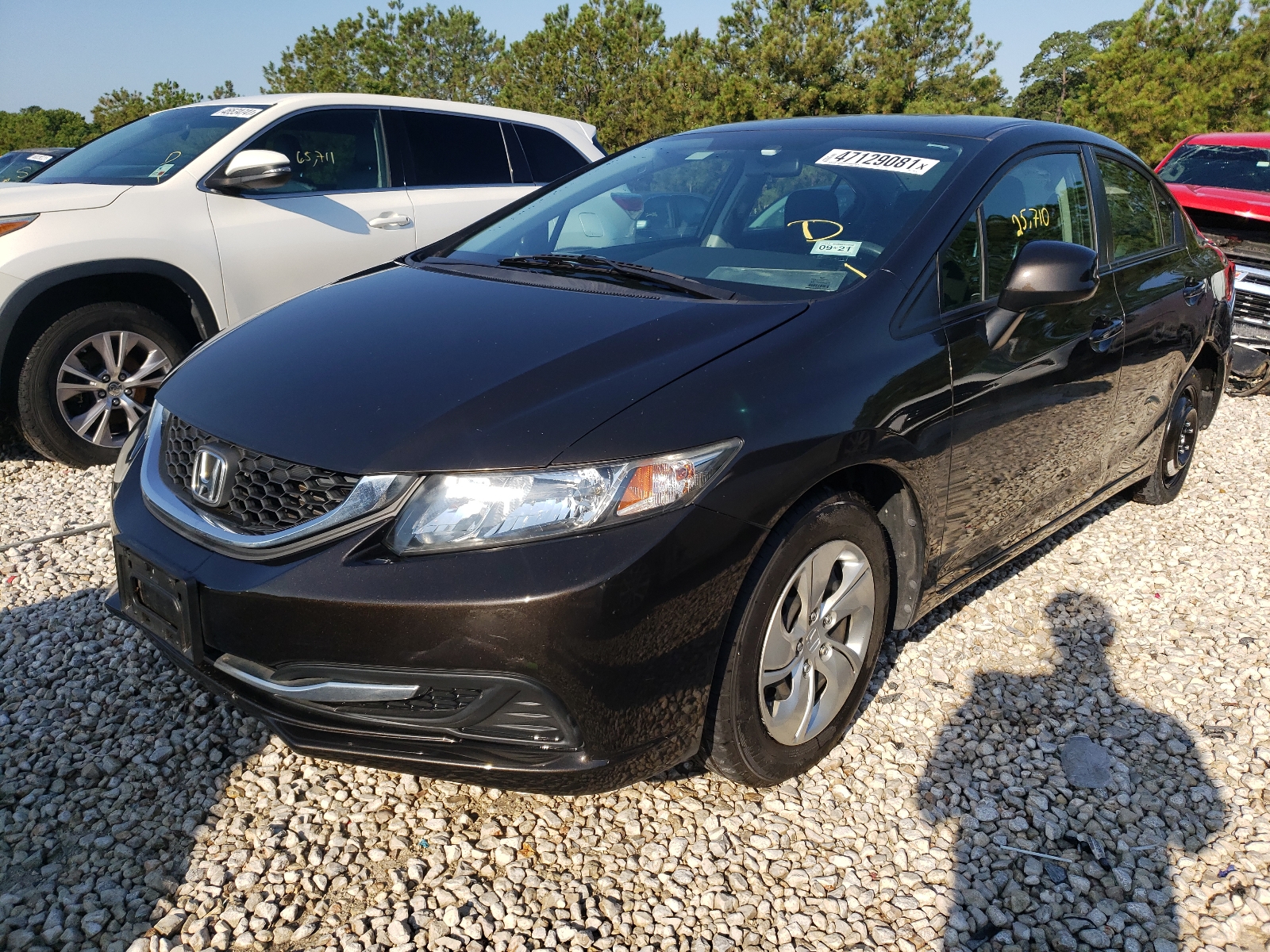Photo 2 from auction – 2013 HONDA CIVIC LX with VIN 19XFB2F54DE238174