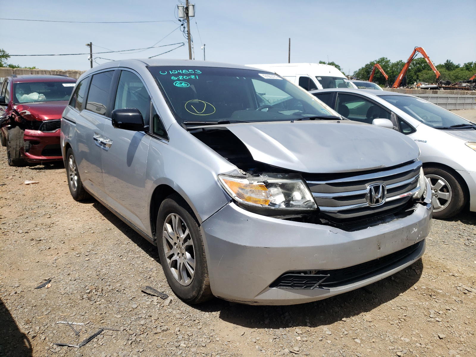 HONDA ODYSSEY EX 2011 with VIN 5FNRL5H40BB062019 - Photo from auction