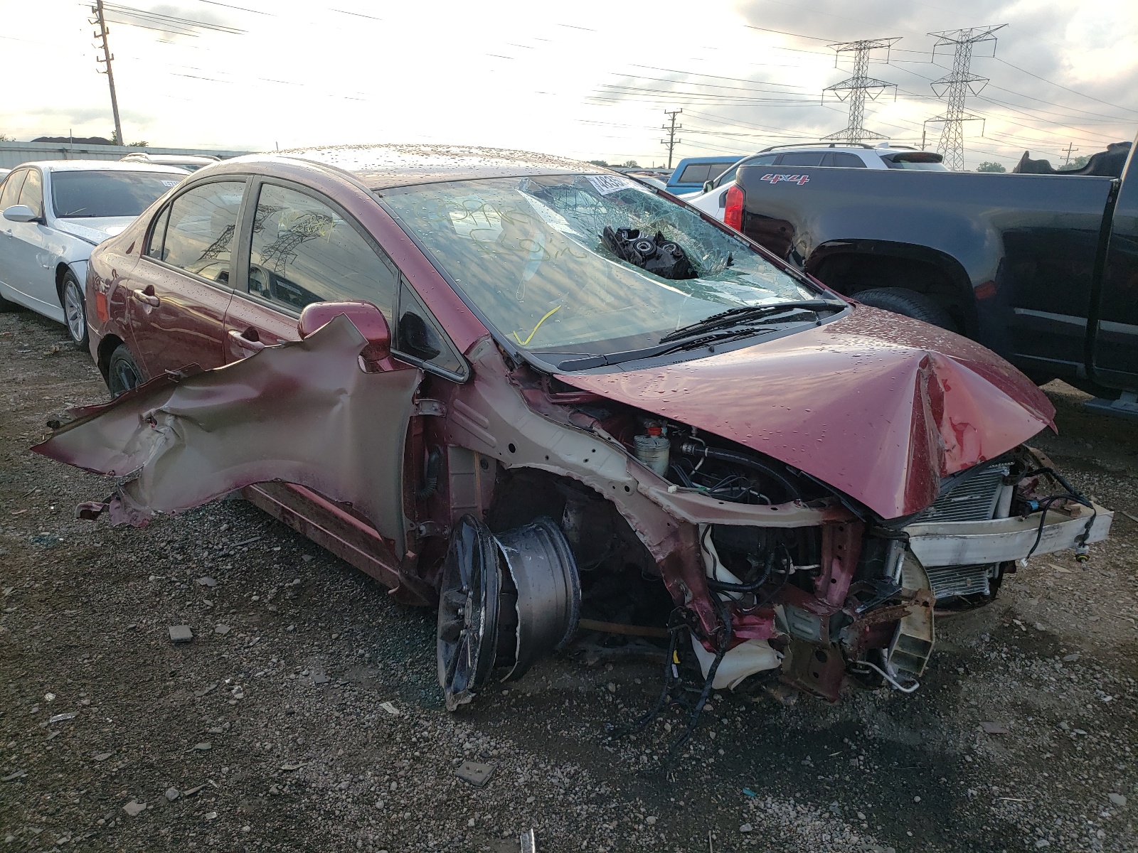 HONDA CIVIC LX 2009 with VIN 19XFA16569E008060 - Photo from auction