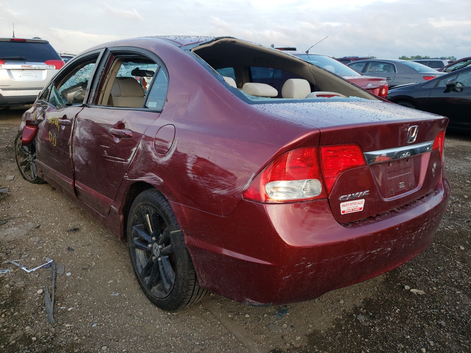 Photo 3 from auction – 2009 HONDA CIVIC LX with VIN 19XFA16569E008060