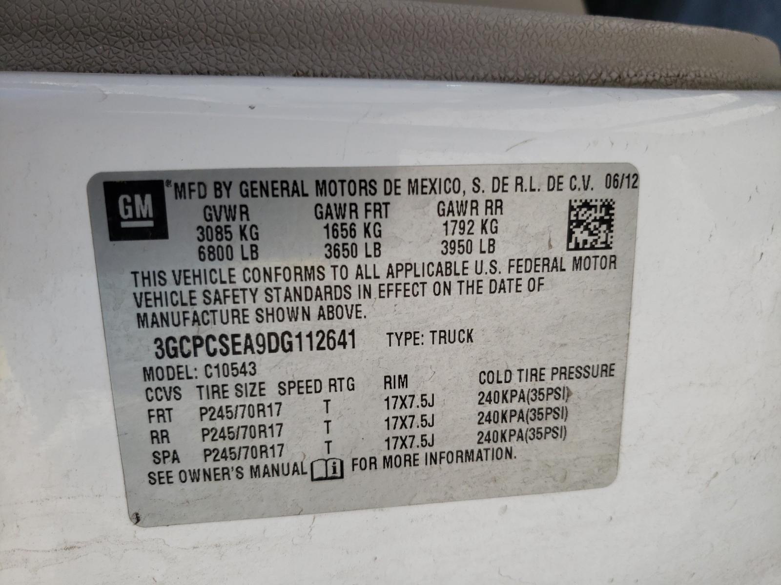 Photo 10 from auction – 2013 CHEVROLET SILVERADO with VIN 3GCPCSEA9DG112641