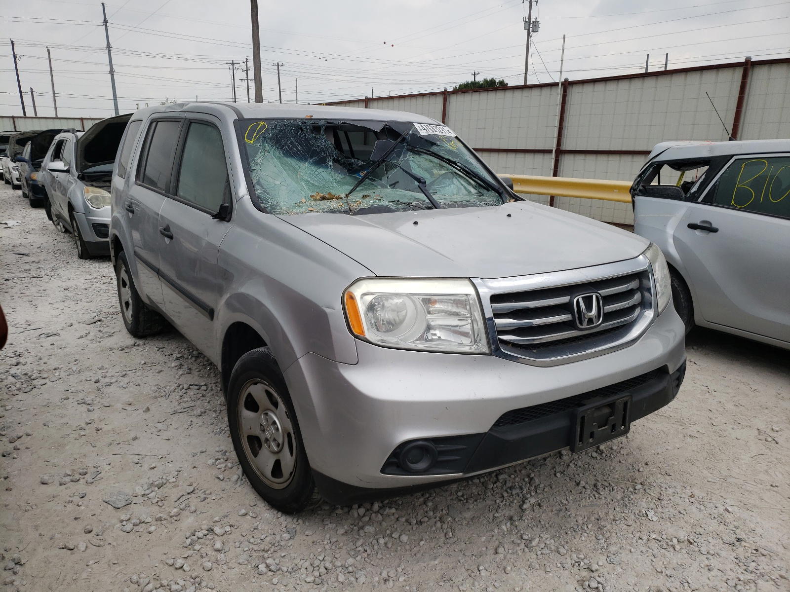 HONDA PILOT LX 2012 with VIN 5FNYF3H23CB005742 - Photo from auction