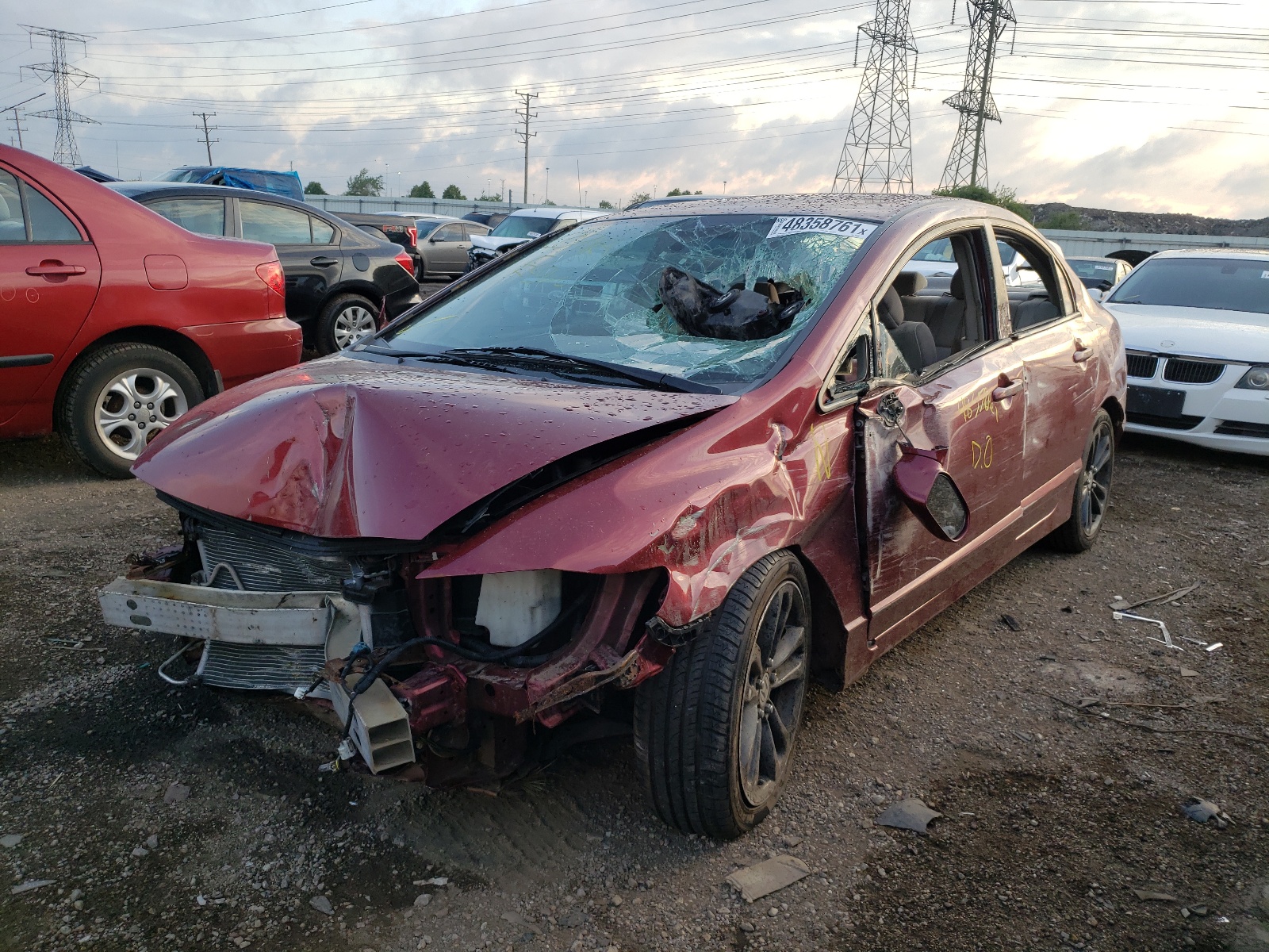 Photo 2 from auction – 2009 HONDA CIVIC LX with VIN 19XFA16569E008060