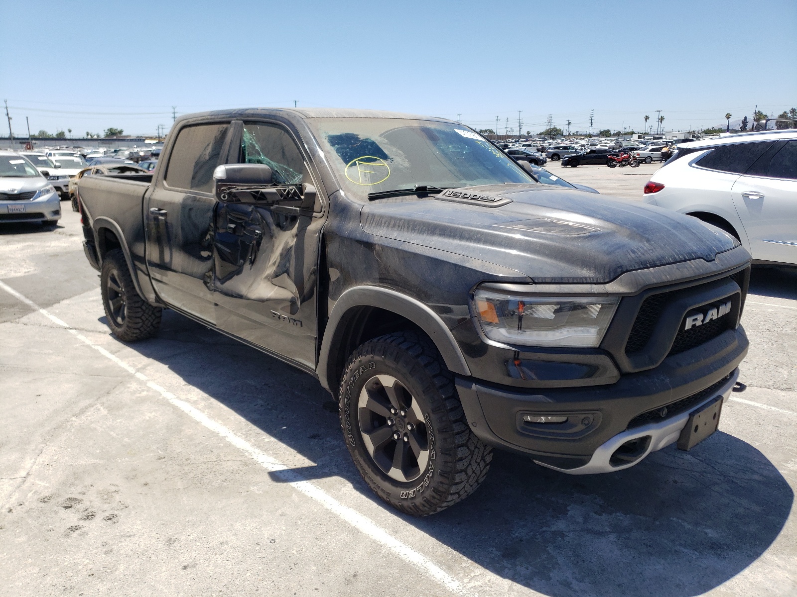 RAM 1500 REBEL 2019 with VIN 1C6SRFLT3KN722163 - Photo from auction