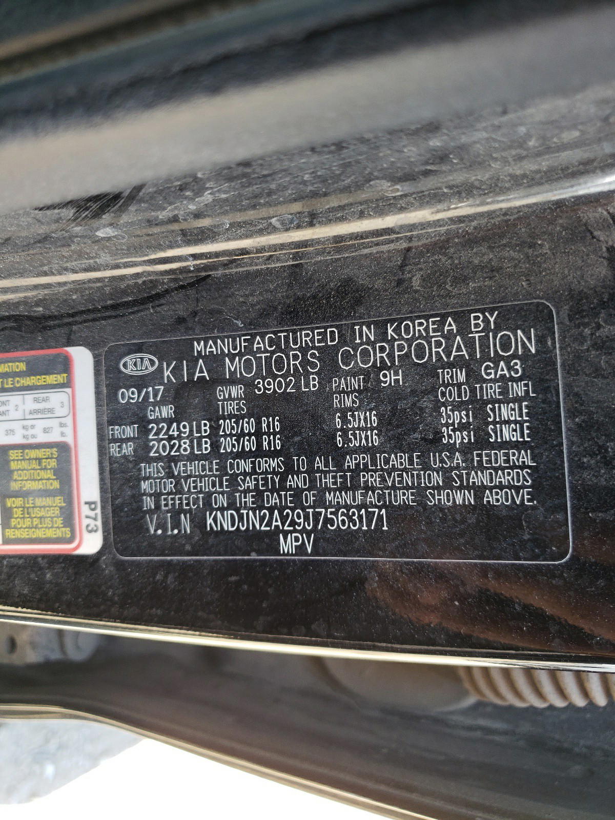 Photo 10 from auction – 2018 KIA SOUL with VIN KNDJN2A29J7563171