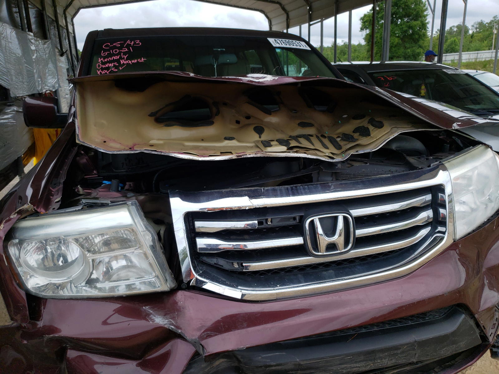Photo 9 from auction – 2013 HONDA PILOT EXL with VIN 5FNYF3H52DB041126