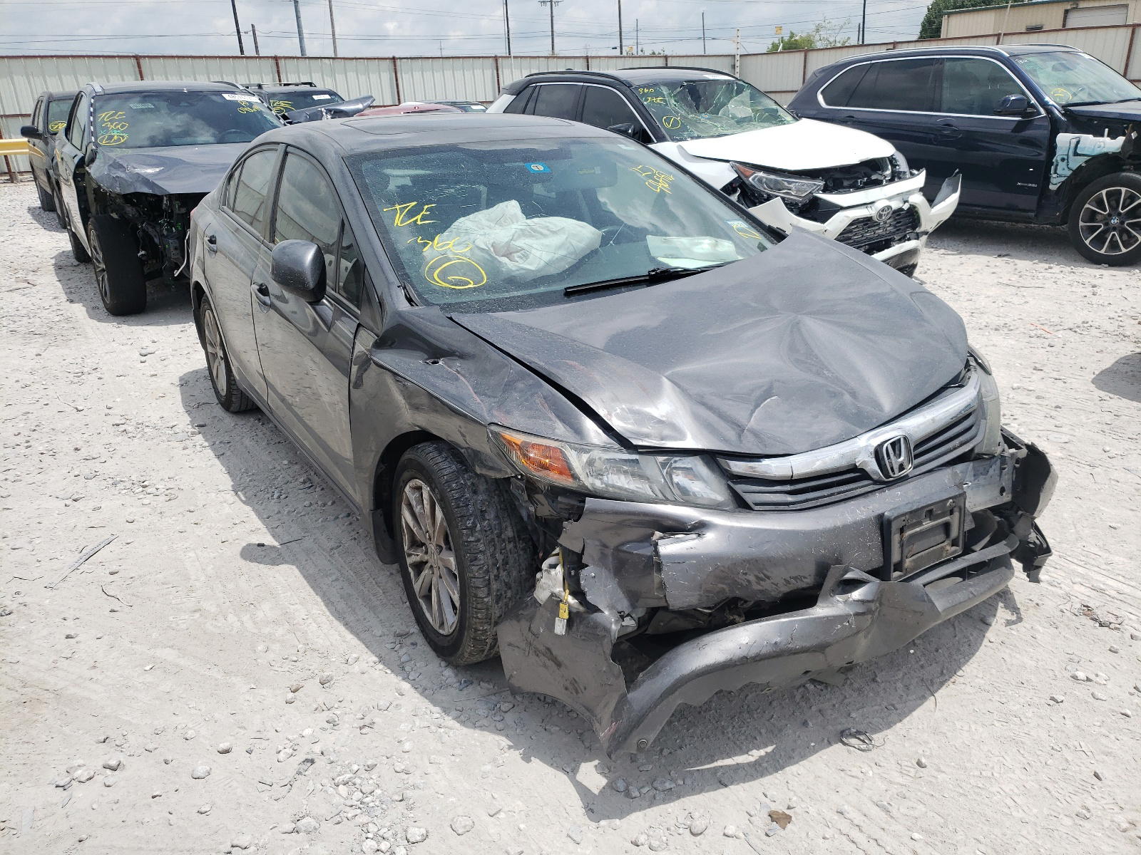 HONDA CIVIC EX 2012 with VIN 2HGFB2F80CH556582 - Photo from auction
