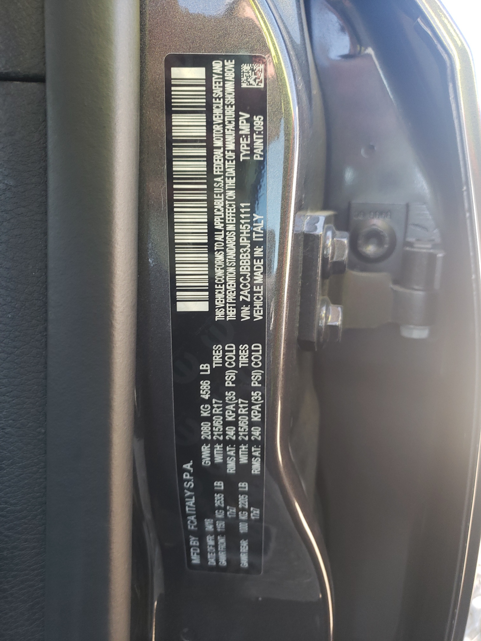 Zdjęcie 10 z aukcji – 2018 JEEP RENEGADE L z VIN ZACCJBBB3JPH51111