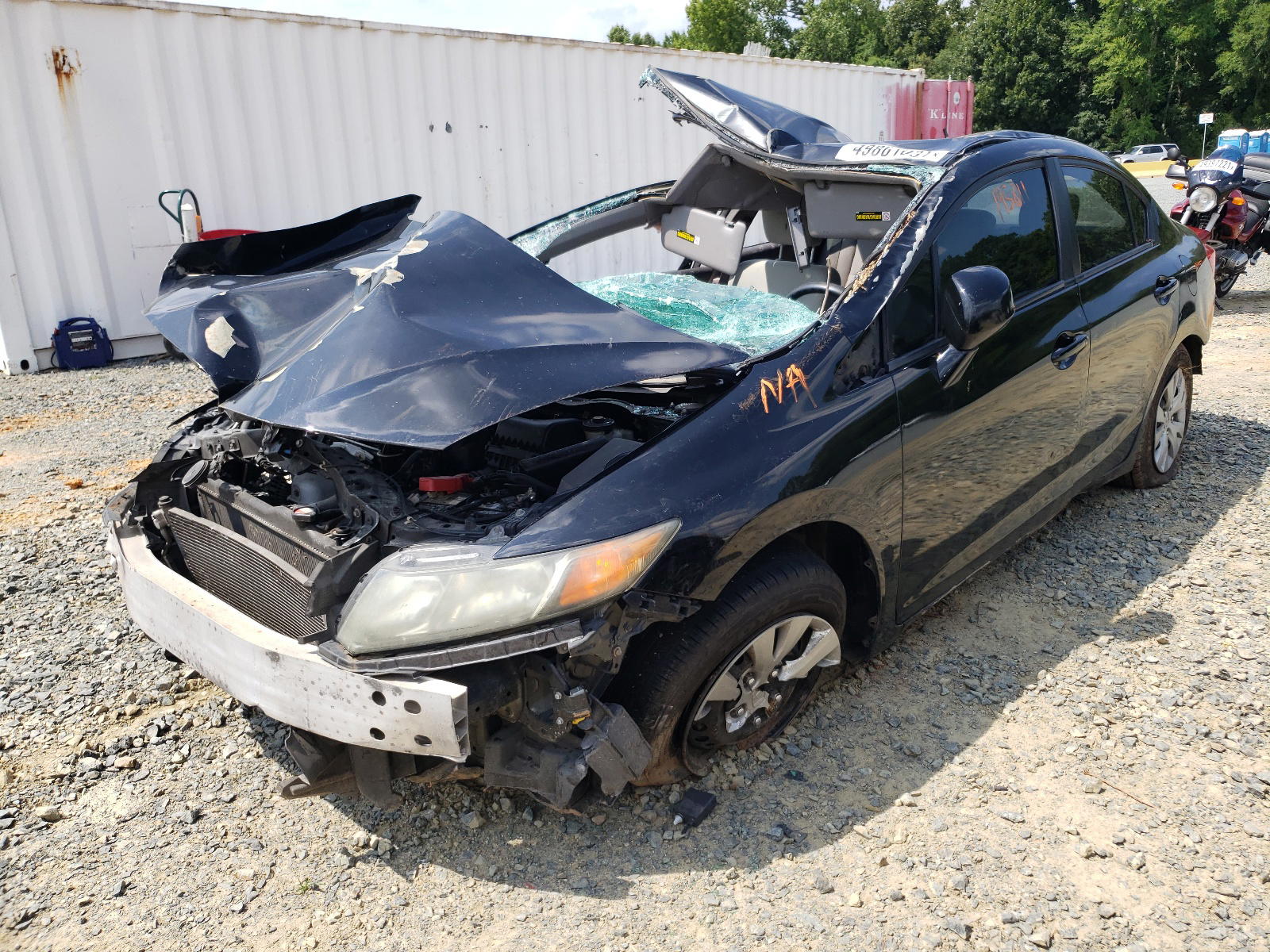 Photo 2 from auction – 2012 HONDA CIVIC LX with VIN 2HGFB2F56CH322419