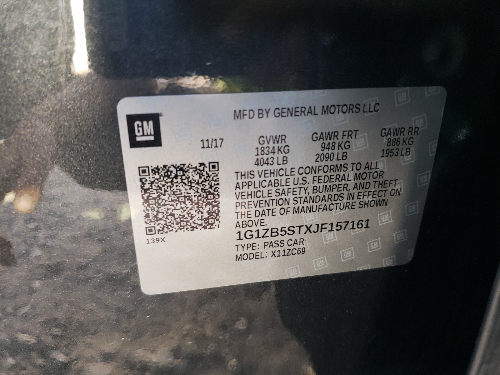 Photo 10 from auction – 2018 CHEVROLET MALIBU LS with VIN 1G1ZB5STXJF157161