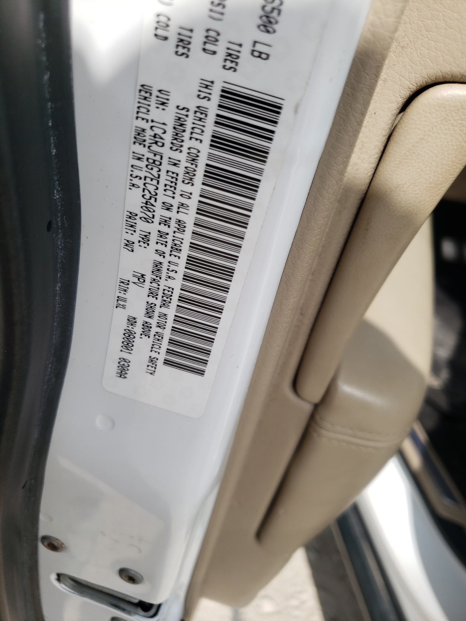 Photo 10 from auction – 2014 JEEP GRAND CHER with VIN 1C4RJFBG7EC254070