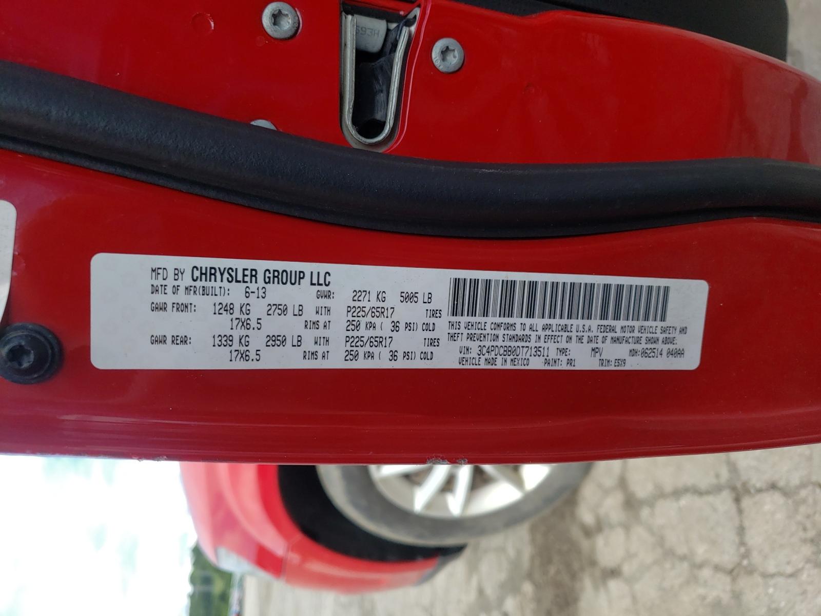 Photo 10 from auction – 2013 DODGE JOURNEY SX with VIN 3C4PDCBB0DT713511
