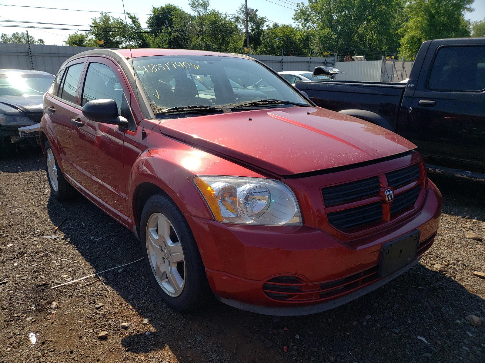 DODGE CALIBER 2008 with VIN 1B3HB28B58D744908 - Photo from auction