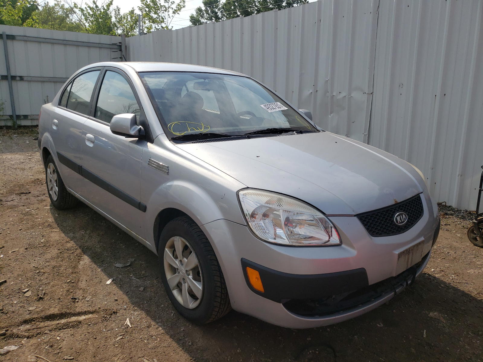 KIA RIO BASE 2009 with VIN KNADE223696518675 - Photo from auction
