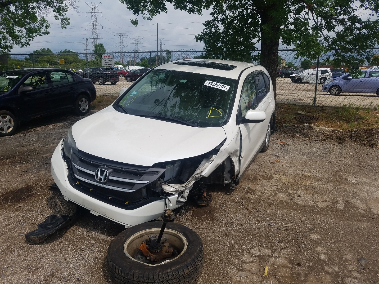 Photo 2 from auction – 2013 HONDA CR-V EX with VIN 5J6RM3H55DL027397