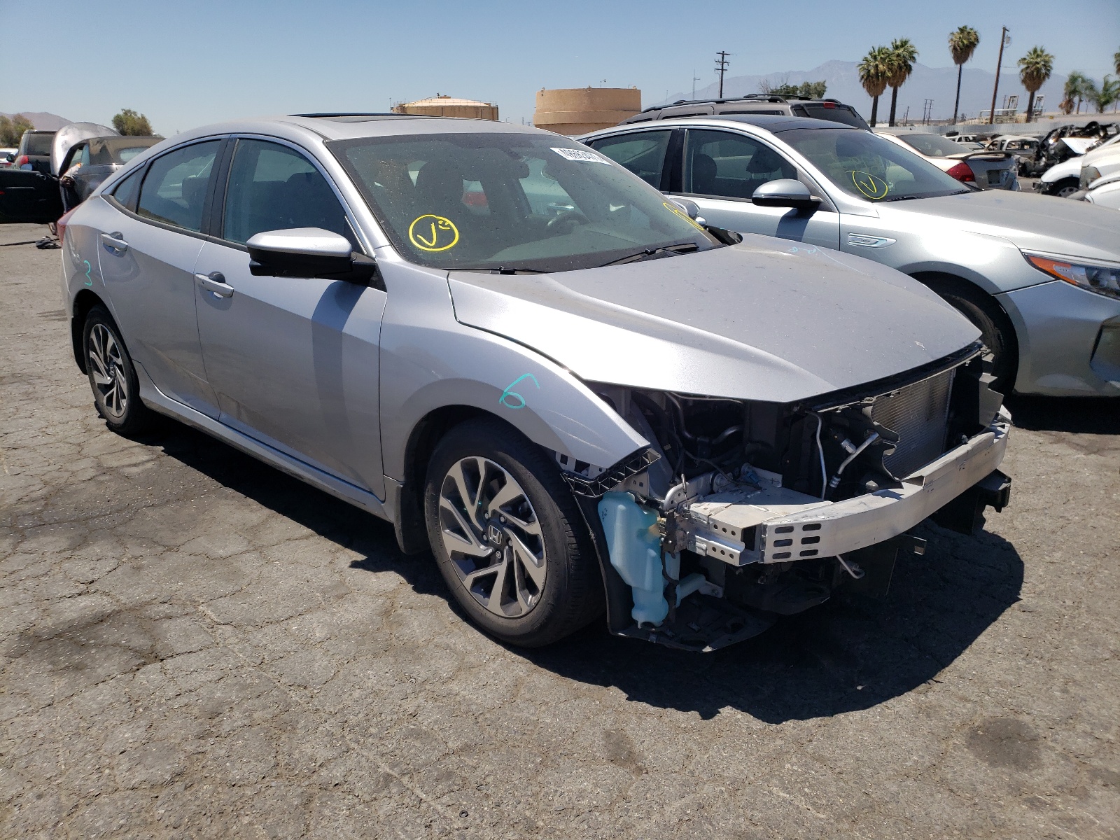 HONDA CIVIC EX 2018 with VIN 2HGFC2F75JH515298 - Photo from auction
