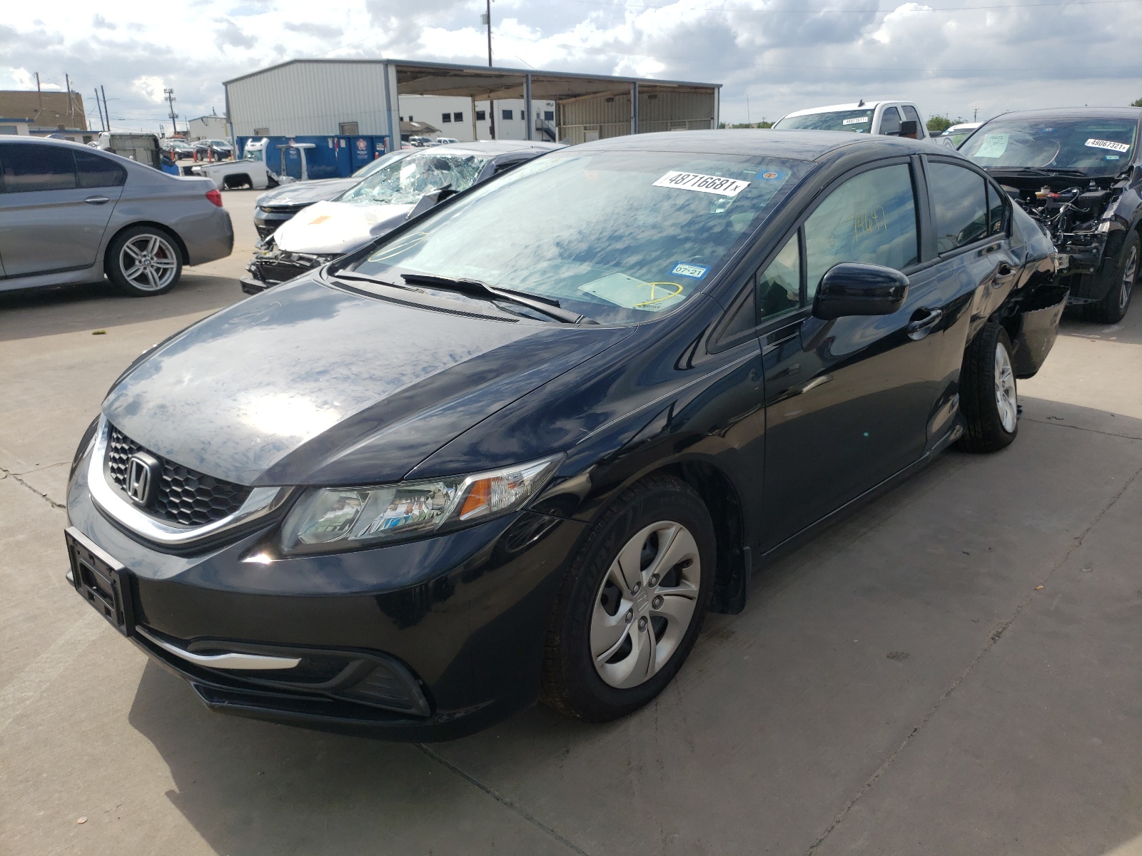 Photo 2 from auction – 2015 HONDA CIVIC LX with VIN 2HGFB2F57FH566567