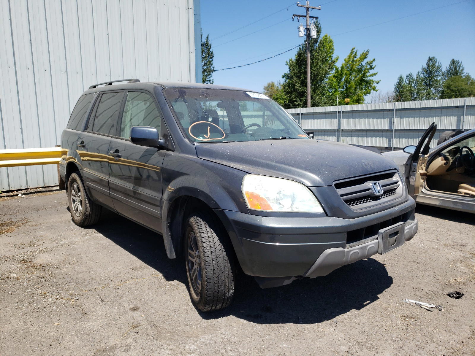 HONDA PILOT 2003 with VIN 2HKYF18483H603364 - Photo from auction