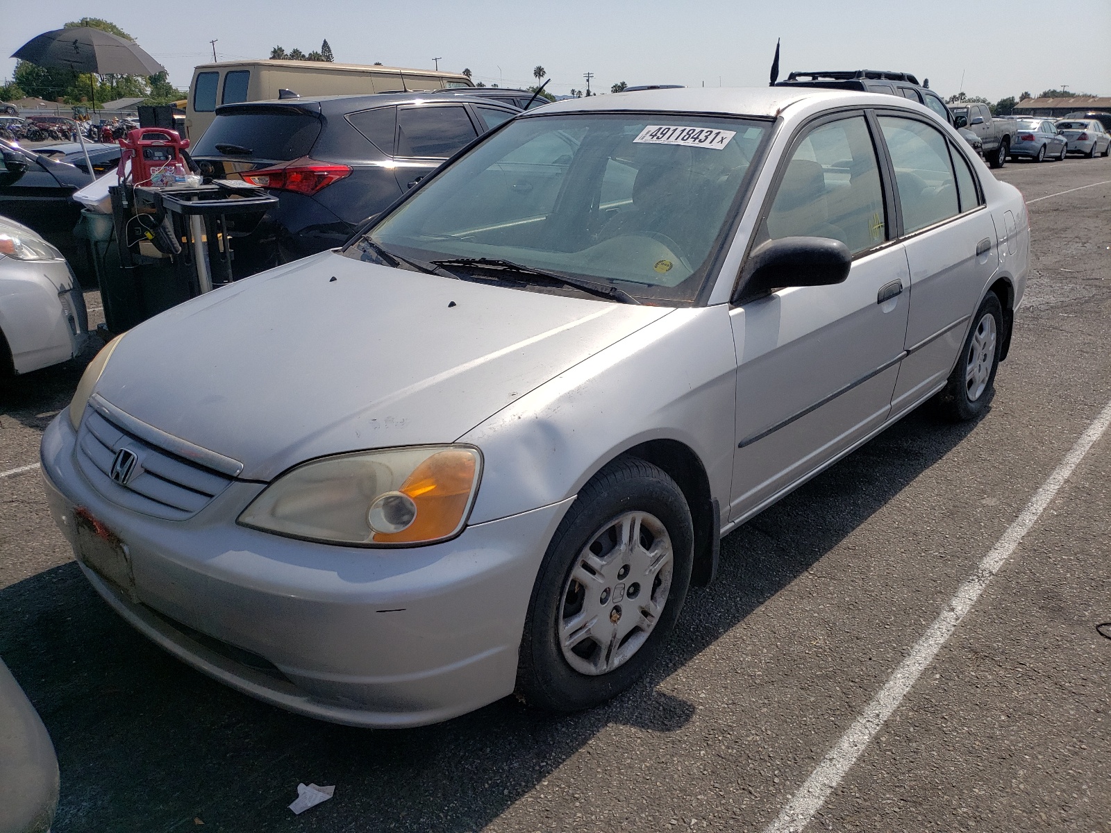 Photo 2 from auction – 2001 HONDA CIVIC DX with VIN JHMES16291S002073