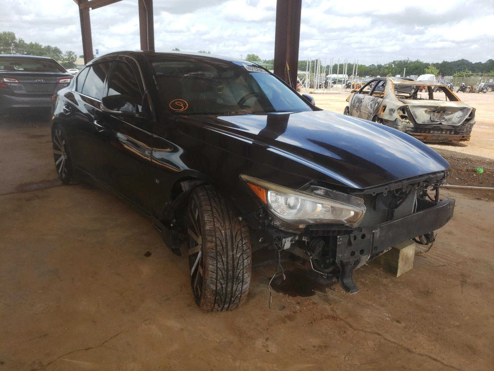INFINITI Q50 BASE 2014 with VIN JN1BV7AP1EM675146 - Photo from auction