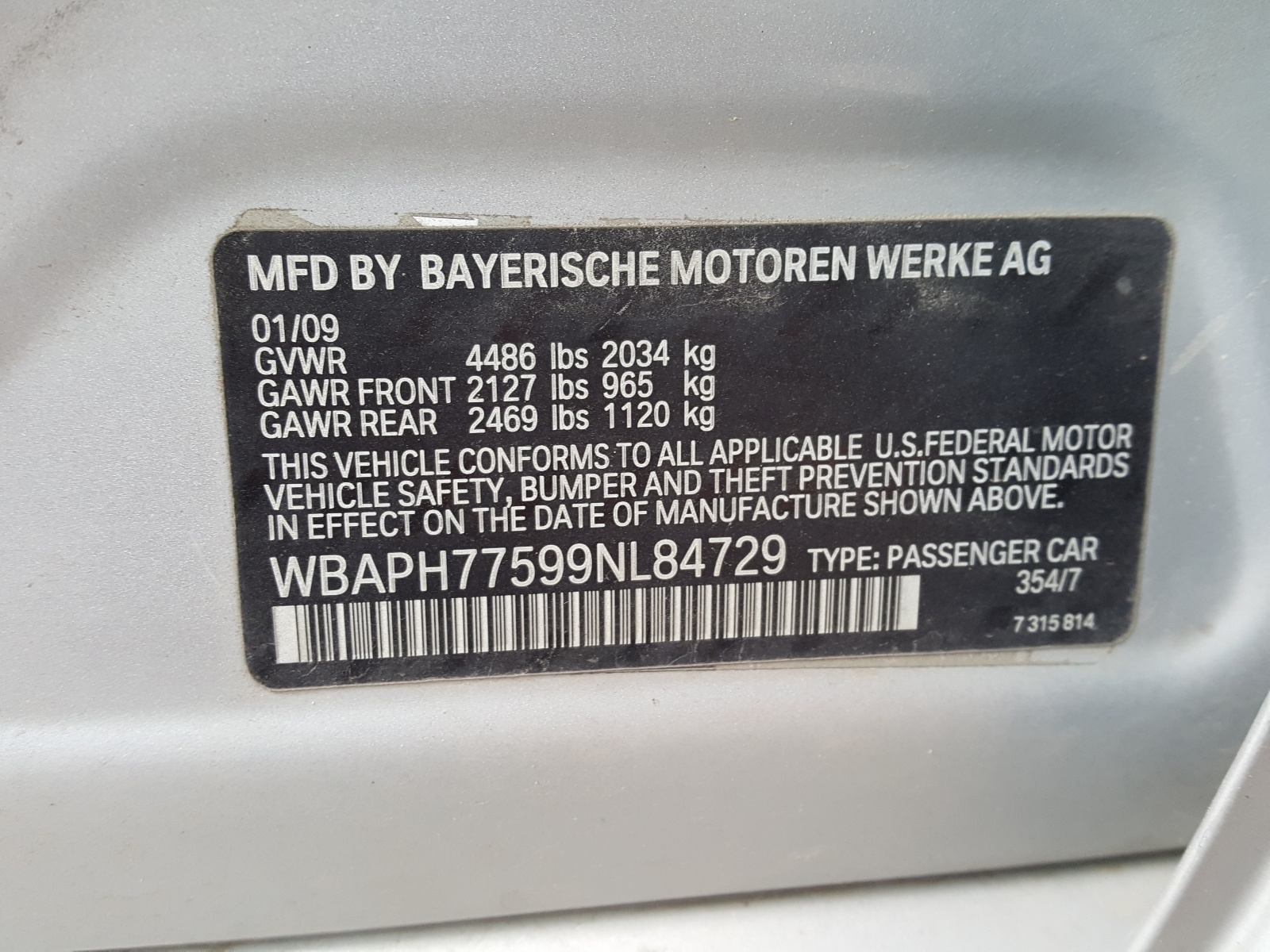 Zdjęcie 10 z aukcji – 2009 BMW 328 I z VIN WBAPH77599NL84729
