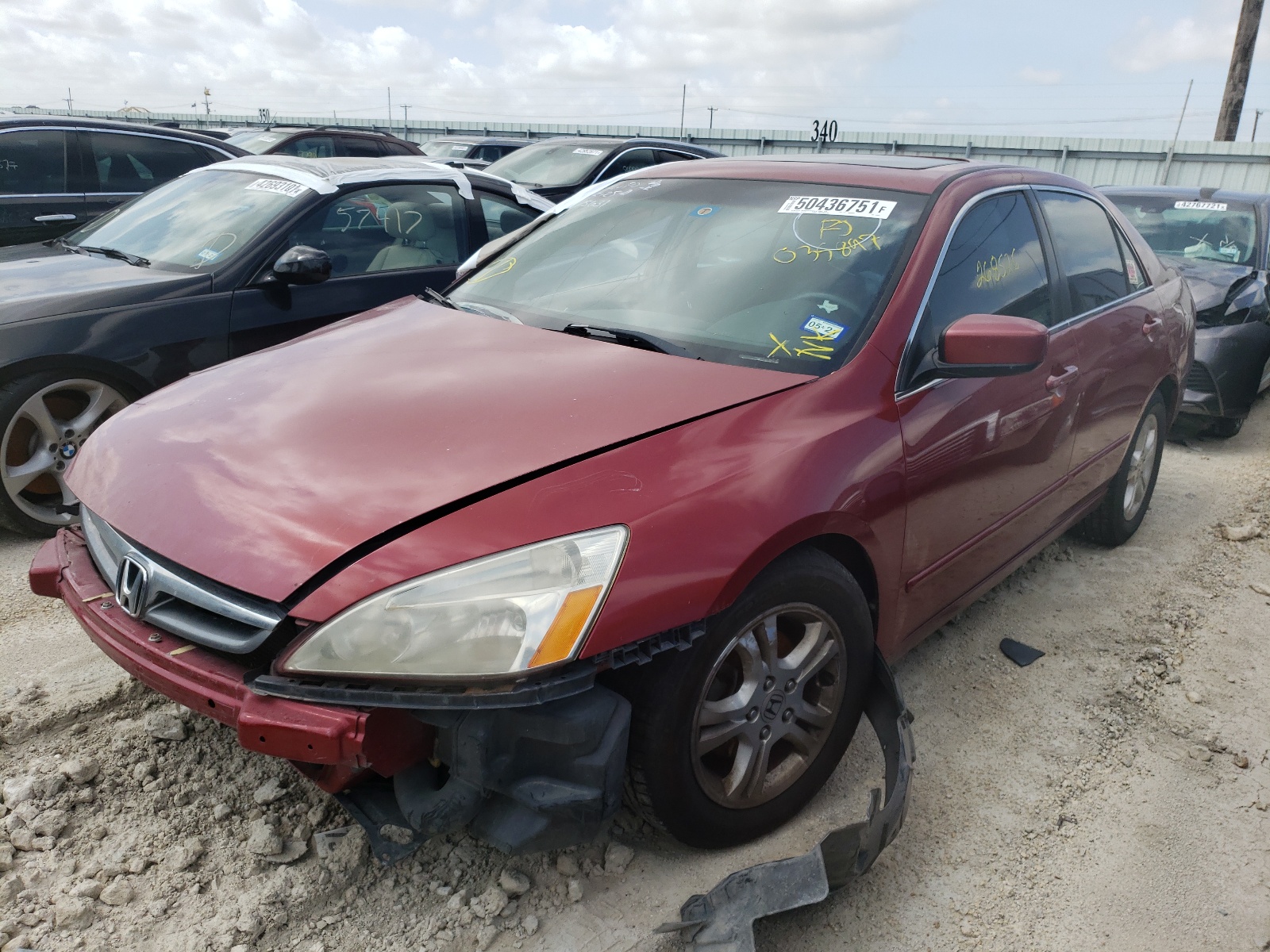 Photo 2 from auction – 2007 HONDA ACCORD EX with VIN 1HGCM56827A035897