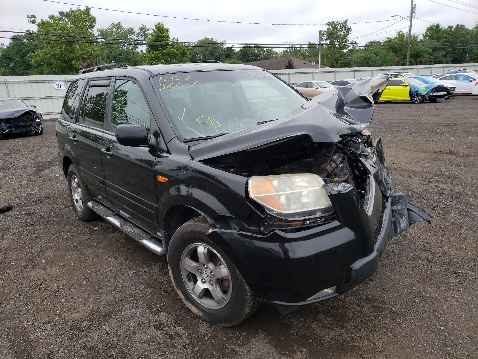 HONDA PILOT EXL 2007 with VIN 2HKYF18747H523818 - Photo from auction